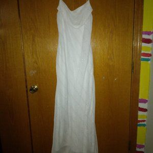 White and Silver formal dress